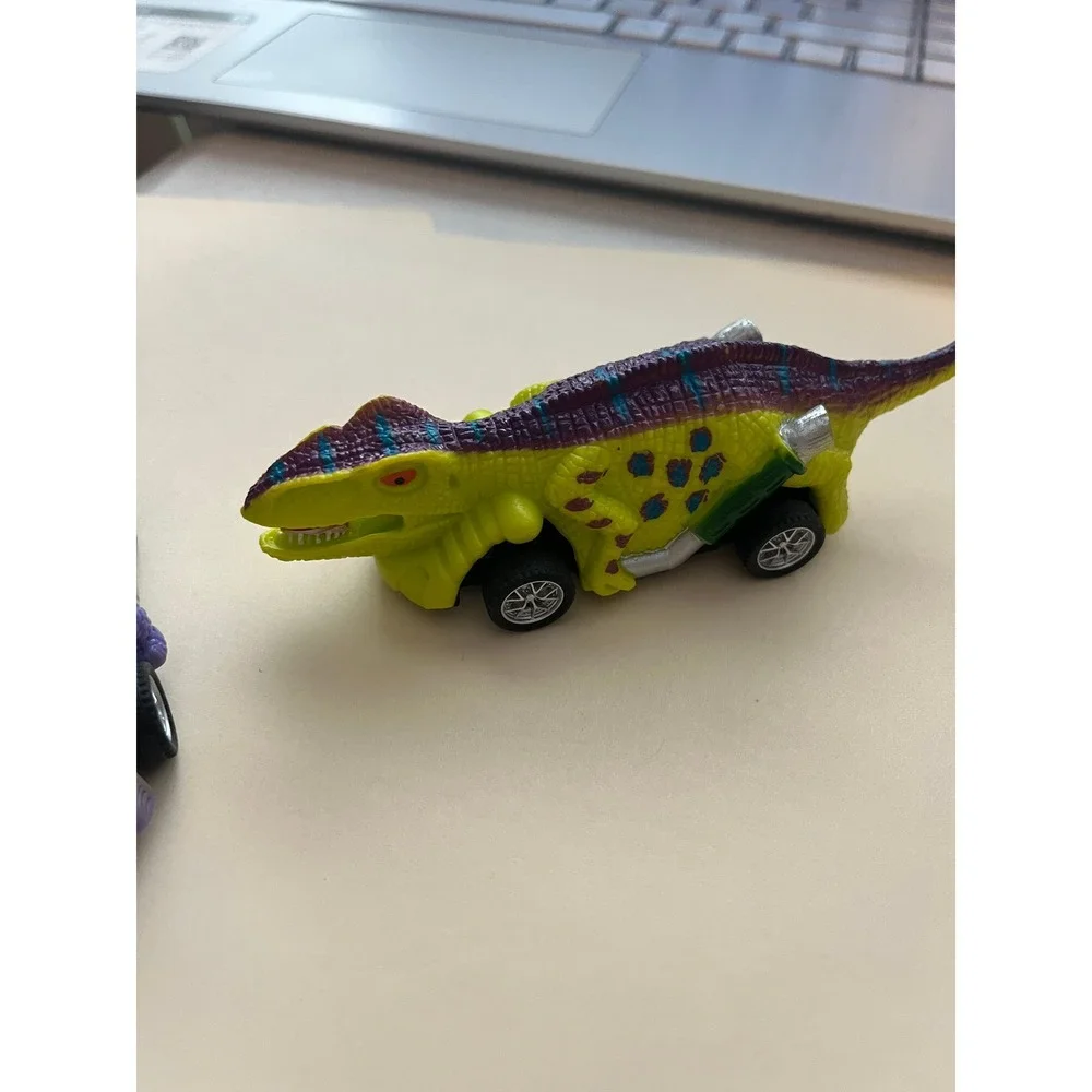 Dinosaur  Toy Car Set Ankylosaurus and T-Rex Monster Truck Figures 2pc